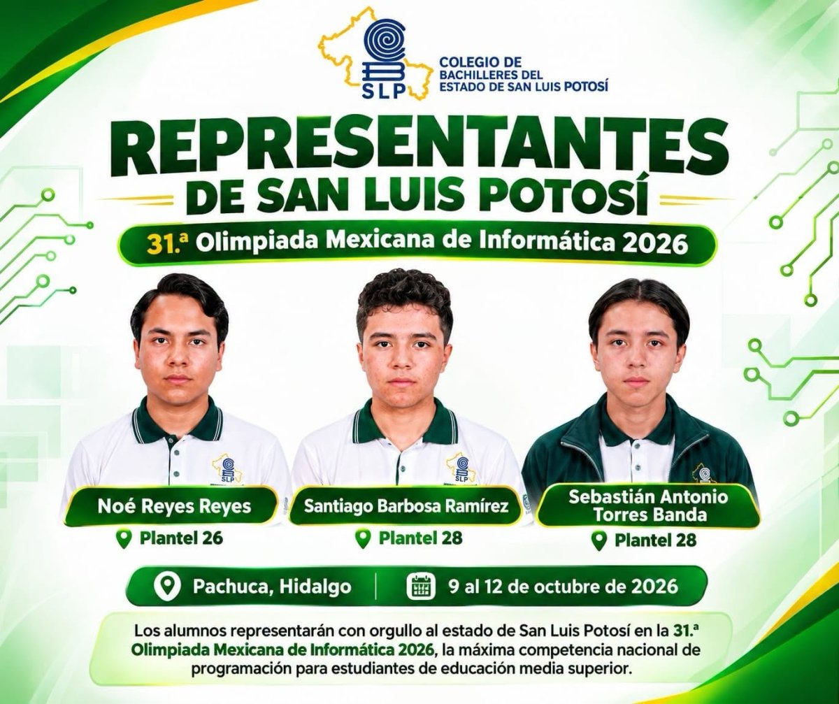 ¡COBACH San Luis Potosí rumbo a la Olimpiada Mexican...